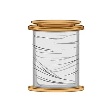 Craft thread spool cartoon vector illustration Stock Illustration