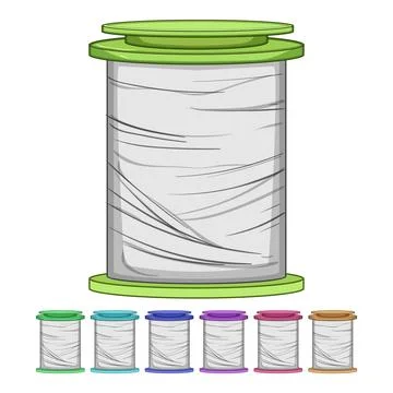 Craft thread spool cartoon vector graphic Illustrazione stock
