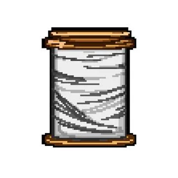 Craft thread spool pixel art vector illustration Stock Illustration