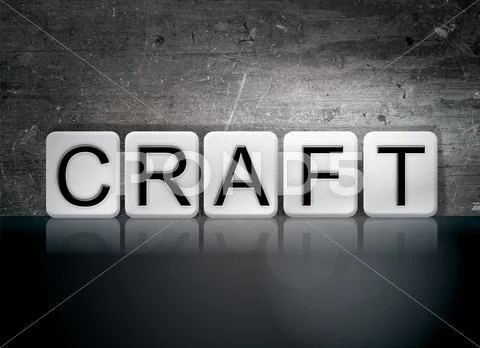Craft Tiled Letters Concept and Theme: Graphic #68772129