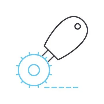 Craft tool spacer set system line icon, outline symbol, vector illustration Stock Illustration