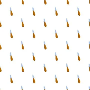 Craft tools seamless pattern on white background Stock Illustration
