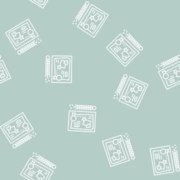 Craft toys line seamless pattern Stock Illustration