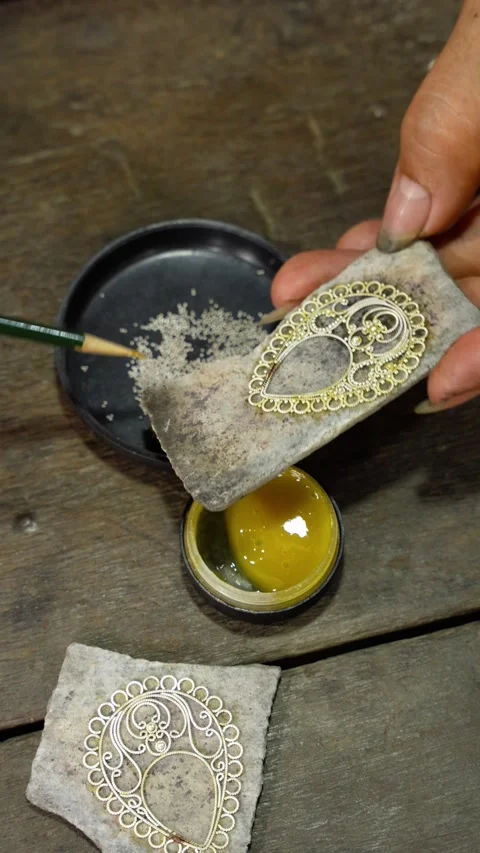 Crafted with Care by a Steady Hand in a Fine and Precious Land Stock Footage 320157433
