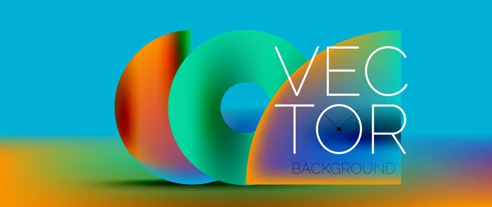 Crafted podium for captivating display of abstract geometry squares, circles Stock Illustration