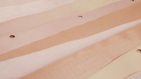 Crafted sheet of paper with abstract lines made of natural vegetable dye.  Stock Footage 330267812