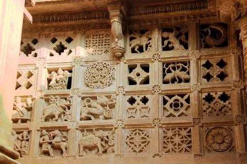 Crafted Stone Window Pane Stock Photos