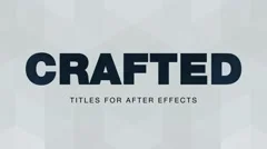 Crafted Titles Pack Stock After Effects