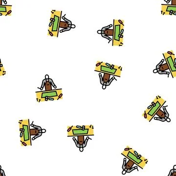 Crafter business vector seamless pattern 库存插图