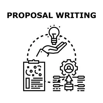 Crafting a business project proposal idea Stock Illustration