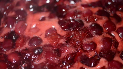 Crafting Cherry Jam on the Stovetop Stock Footage 247049122