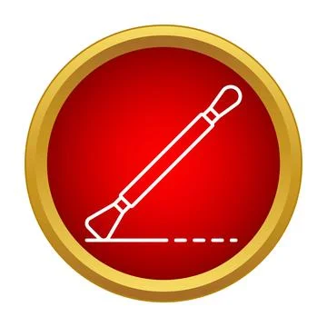 Crafting chisel hand tool working line icon Stock Illustration