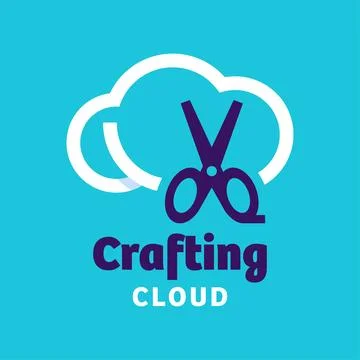 Crafting Cloud Logo Stock Illustration