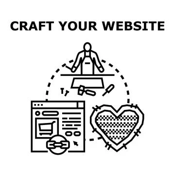 Crafting customized website creating digital online platform Stock Illustration
