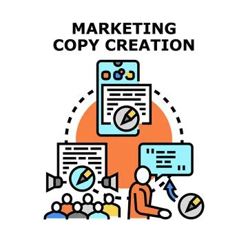 Crafting digital content strategy for targeted audience engagement Illustrazione stock