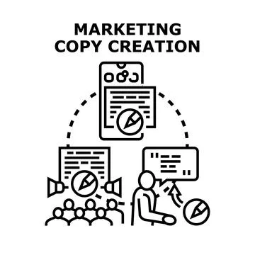 Crafting digital content strategy for targeted audience engagement Stock Illustration