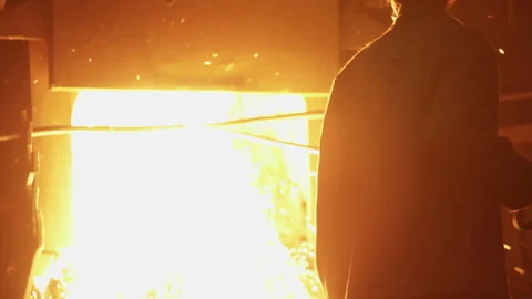 Crafting with Fire Exploring the Intricate Art of Masterful Metalworking and Stock Footage 285389409