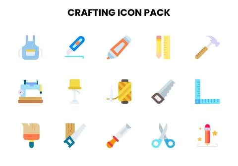 Crafting Flat Graphics Icons Pack イラスト素材