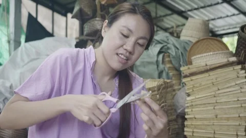 Crafting Handmade Items with Precision and Care Stock Footage 335588167