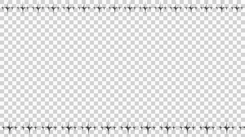 Crafting horizontal metal 4-point star frame on transparent canvas repeating Stock Illustration