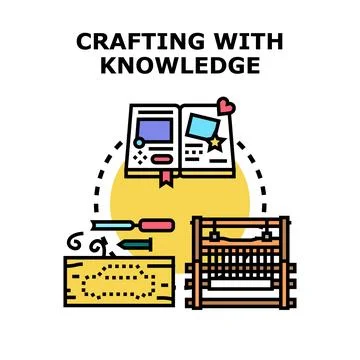 Crafting with knowledge learning creative crafting process イラスト素材