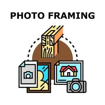 Crafting a picture frame concept and creative process イラスト素材