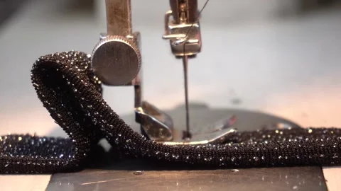 Crafting with Precision and Sewing Machine Stock Footage 248075046