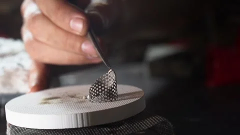 Crafting Silver Rings with Precision Vídeo Stock 245288977