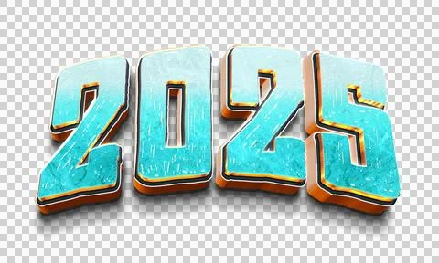 Crafting Structured 2025 Text Styles Stock-Illustration