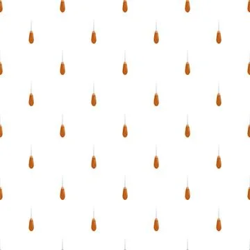 Crafting tools awl repeating seamless pattern Stock Illustration