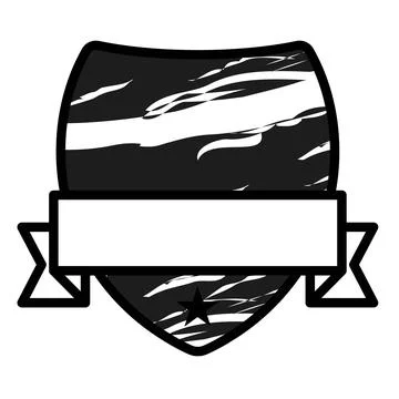 Crafting a unique crest with elegant brush strokes and blank banner ready f.. Stock Illustration