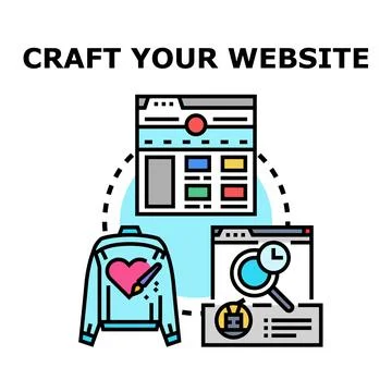 Crafting a website concept with creative development and seo 스톡 일러스트