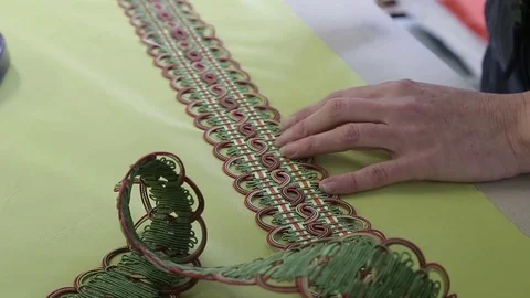 Craftman  embroidery Video stock 94971635