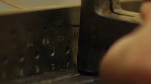 Craftman makes gold thread with his special tool Video stock 53897121