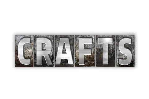Crafts Concept Isolated Metal Letterpress Type Stock Illustration