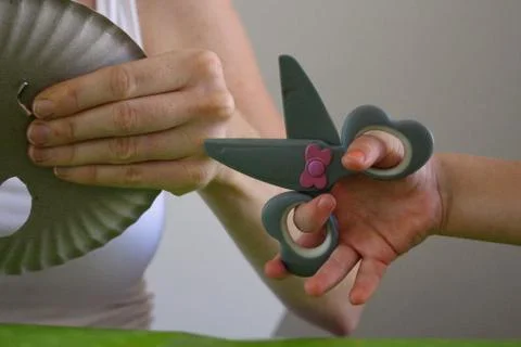 Crafts with daughter 3 Stock Photos