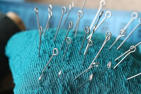 Crafts thread dressmaking scissors buttons Stock Photos