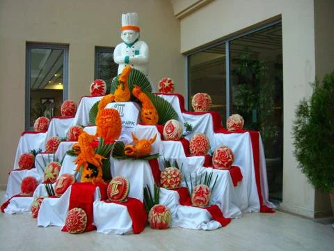 Crafts from Watermelons Stock Photos