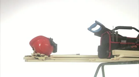 A craftsman and his toolbox Stock Footage 11289757