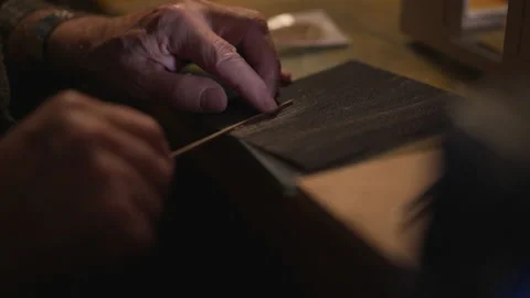 A craftsman is making model house. 4K Footage in Turkey Stock Footage 147176121