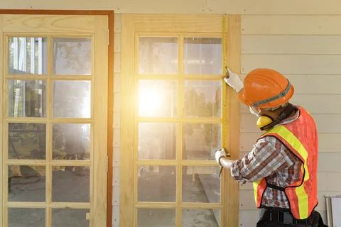 Craftsman, Plumber, Construction Worker With Panel,Construction worker during Stock Photos