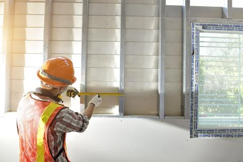 Craftsman, Plumber, Construction Worker With Panel,Construction worker during Stock Photos
