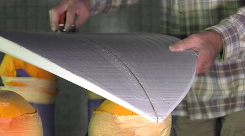 Craftsman shaper of surfboards Video stock 62462917
