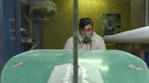 Craftsman shaper of surfboards Video stock 62463276