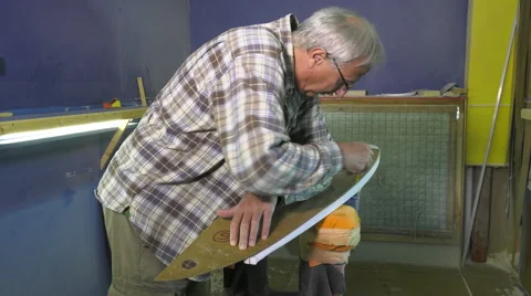Craftsman shaper of surfboards Stock Footage 62463314