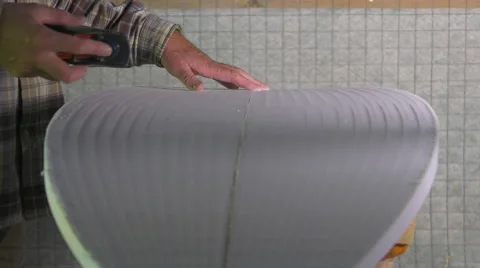 Craftsman shaper of surfboards Stock Footage 62463929