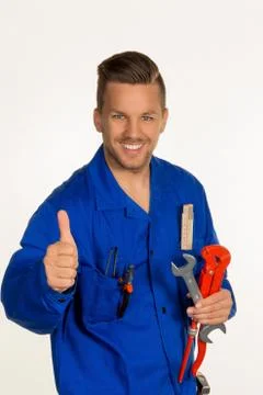 Craftsman with tools Stock Photos