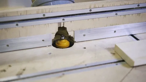 A craftsman is working with wood using a special machine. sawing a bar. 스톡 동영상 72253645