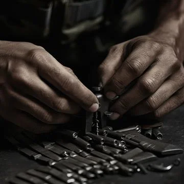 "Craftsmanship in Combat" Stock Photos