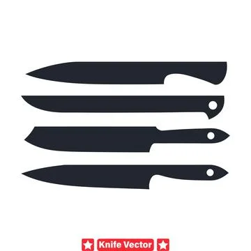 Craftsmanship Meets Creativity  Knife Vector Set for Designers and Makers Stock Illustration